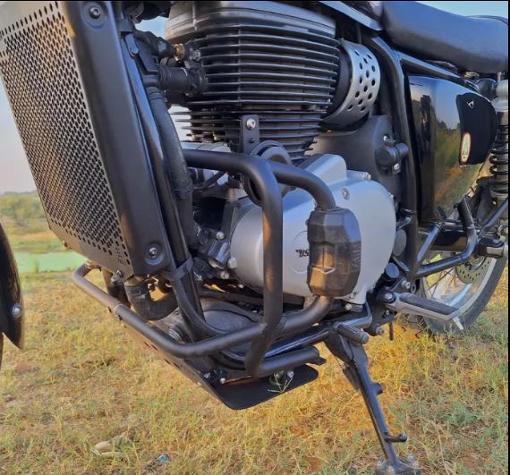 ZANA Crash Guard for BSA Goldstar 650 with Slider Puck (Mild Steel Black) - ZI-8529