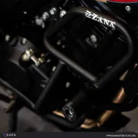 ZANA Crash Guard for RE Guerrilla 450 (with Slider - Black Texture - Mild Steel) - Type-1 - ZI-8519