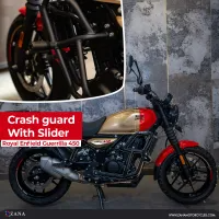 ZANA Crash Guard for RE Guerrilla 450 (with Slider - Black Texture - Mild Steel) - Type-1 - ZI-8519