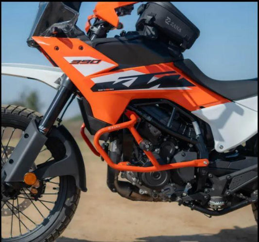 ZANA Engine Guard With Slider Orange For KTM ADV 390 2025 - ZI-8556