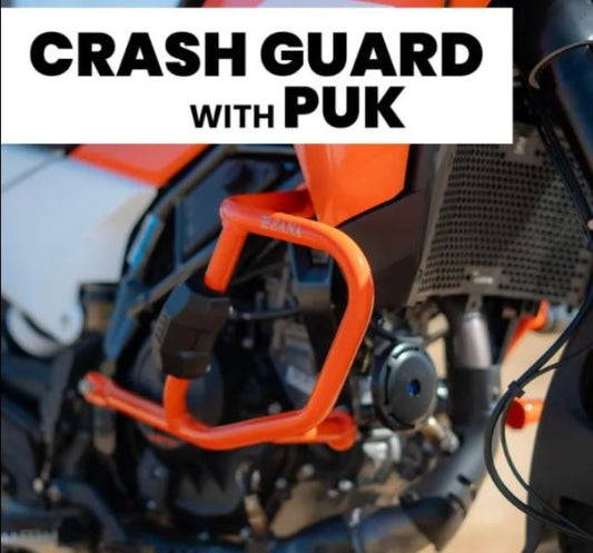 ZANA Engine Guard With Slider Puck Orange For KTM ADV 390 2025 - ZI-8558