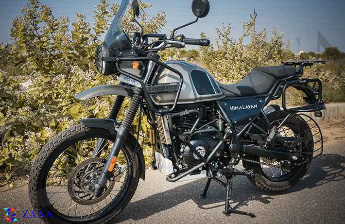 Leg Guard with Slider Texture Matt Black Himalayan BS6 (2021-23) ZI-8072