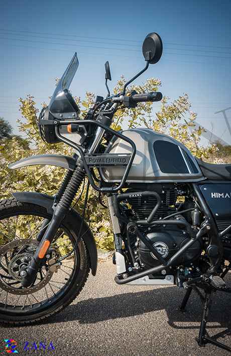 Leg Guard with Slider Texture Matt Black Himalayan BS6 (2021-23) ZI-8072