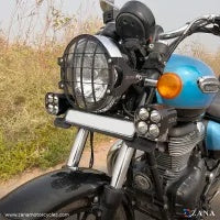 ZANA Headlight Guard Stainless Steel T-1 For For Royal Enfield Meteor 350 (Coming Soon Pre-booking Open Now) - ZI-8385 - Riders Junction