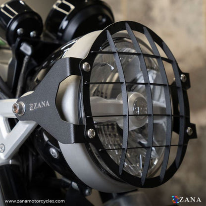 ZANA Headlight Guard Type-1 Black Stainless-steel For Super Meteor 650 - ZI-8379 - Riders Junction