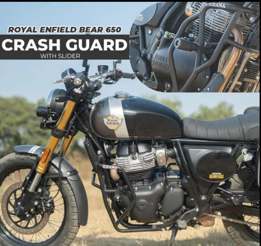 ZANA Leg Guard / Crash Guard with Slider for Bear 650 (MS Black) - ZI-8541