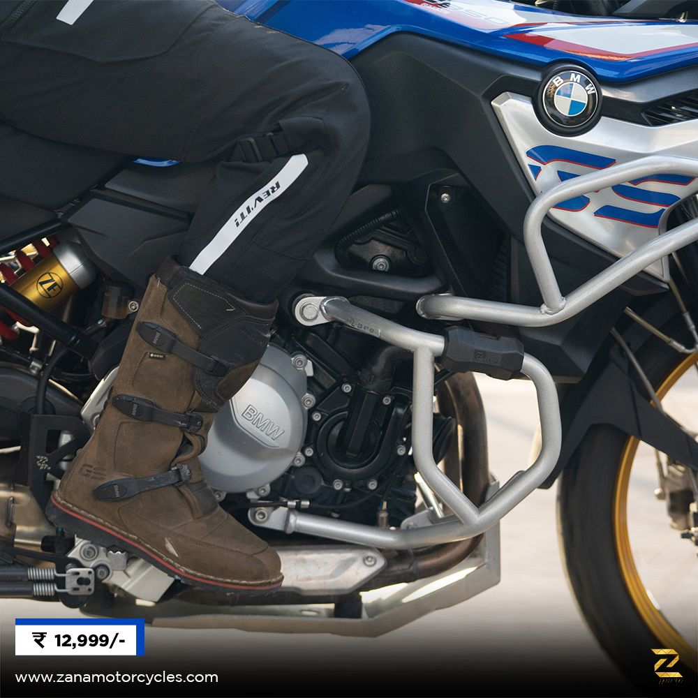 ZANA Lower Engine Guard with Slider Puck for BMW F 850 GS- (Silver) - ZP-077