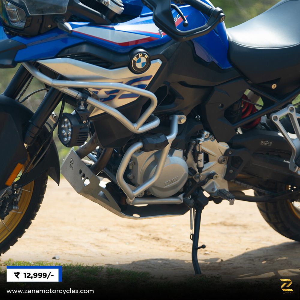 ZANA Lower Engine Guard with Slider Puck for BMW F 850 GS- (Silver) - ZP-077