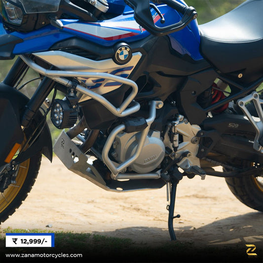 ZANA Lower Engine Guard with Slider Puck for BMW F 850 GS- (Silver) - ZP-077