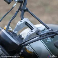 ZANA Offset Handle Bar Riser Silver For Triumph Scrambler 400 - ZI-8414 - Riders Junction