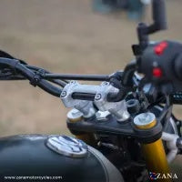 ZANA Offset Handle Bar Riser Silver For Triumph Scrambler 400 - ZI-8414 - Riders Junction