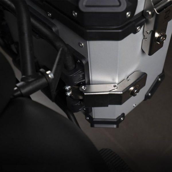 ZANA Panniers (36 LTR ) Aluminum Silver With Frame For Himalayan 452 -ZI-8439 LS - Riders Junction