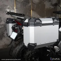 ZANA Panniers (36ltr )aluminium Silver With Frame For Suzuki V-strom 250 - ZI-8453 LS