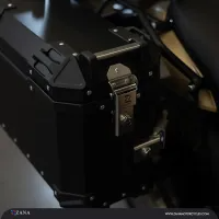 ZANA Panniers for Guerrilla 450 - L-Flat Aluminium Black (36 litre) - ZI-8523 LB