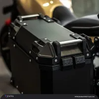 ZANA Panniers for Guerrilla 450 - L-Flat Aluminium Black (36 litre) - ZI-8523 LB