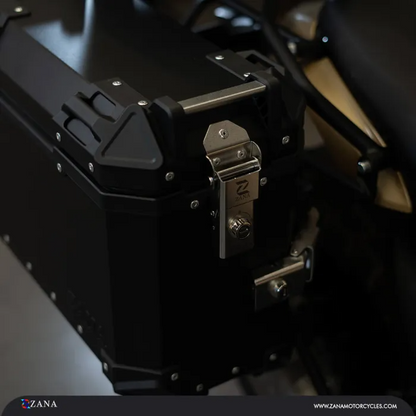 ZANA Panniers for Guerrilla 450 - L-Flat Aluminium Black (36 litre) - ZI-8523 LB