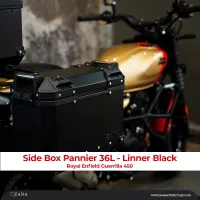 ZANA Panniers for Guerrilla 450 - L-Flat Aluminium Black (36 litre) - ZI-8523 LB
