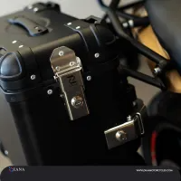 ZANA Panniers for RE Guerrilla 450 R-Flat Aluminium Black (36 litre) - ZI-8523 RB