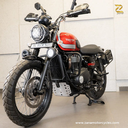 ZANA Radiator Grill UK Flag for Triumph Street Scrambler-(Black) - ZP-040