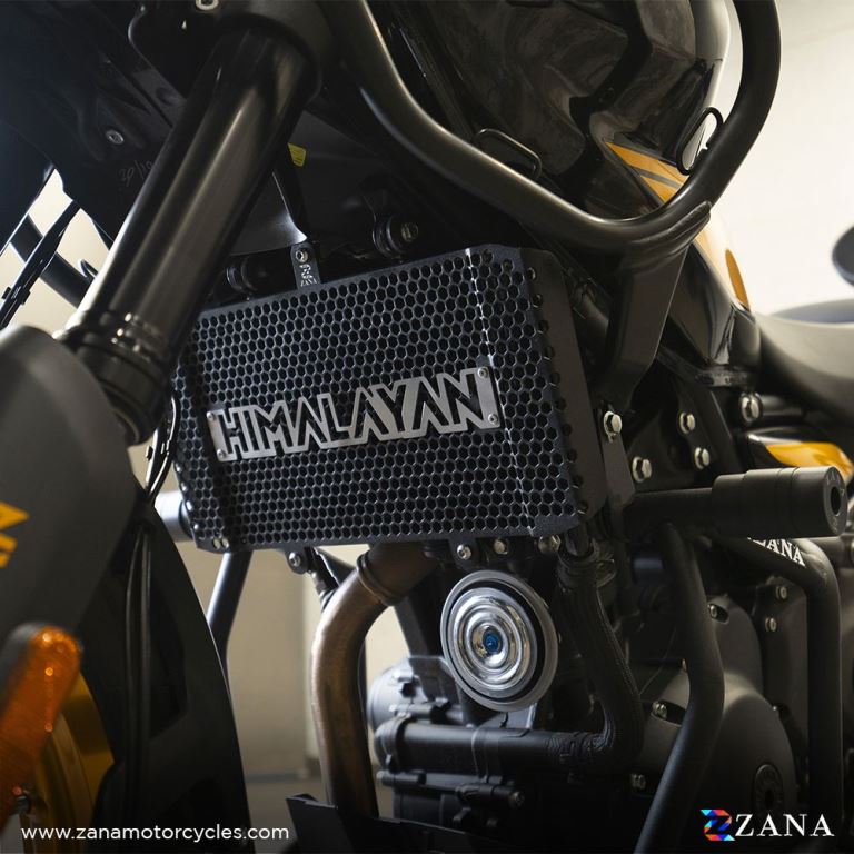  ZANA Radiator Guard Black with Himalayan Logo for Himalayan 452 - ZI-8444 - Riders Junction