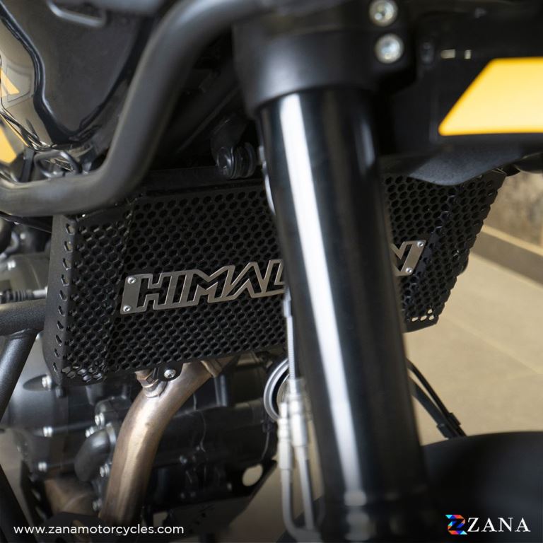  ZANA Radiator Guard Black with Himalayan Logo for Himalayan 452 - ZI-8444 - Riders Junction