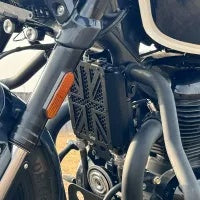 ZANA Radiator Guard For Royal Enfield Shotgun 650 (Black UK Flag Stainless Steel ) - ZI-8285 - Riders Junction