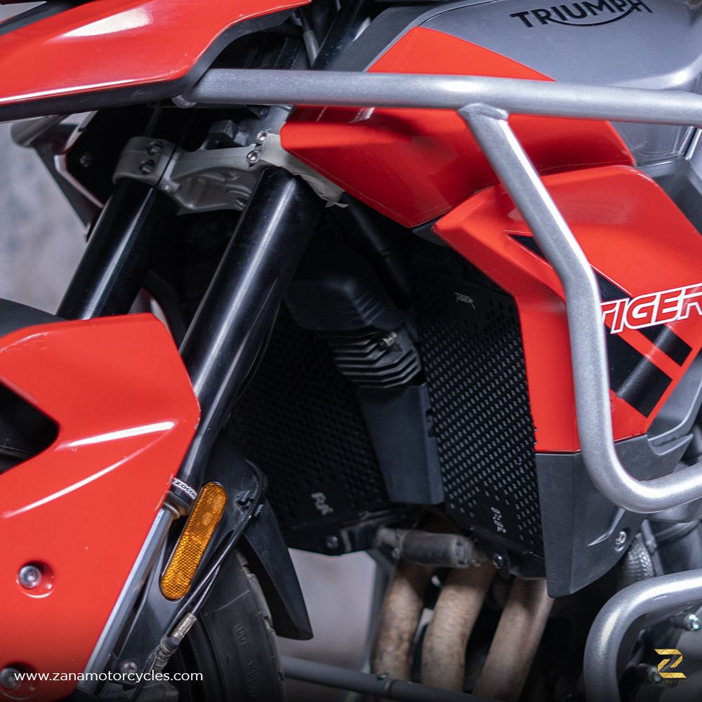 ZANA Radiator Guard Honeycomb for Triumph Tiger 850 Black (2 MM ALU) Set- ZP-066