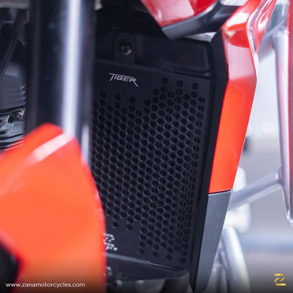 ZANA Radiator Guard Honeycomb for Triumph Tiger 850 Black (2 MM ALU) Set- ZP-066