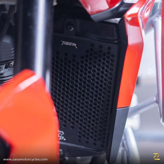 ZANA Radiator Guard Honeycomb for Triumph Tiger 850 Black (2 MM ALU) Set- ZP-066