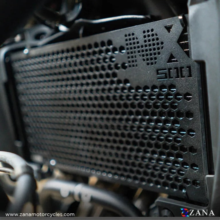 ZANA Radiator Guard for Honda NX500 (Honeycomb) Black - ZI-8477 - Riders Junction
