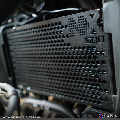 ZANA Radiator Guard for Honda NX500 (Honeycomb) Black - ZI-8477 - Riders Junction