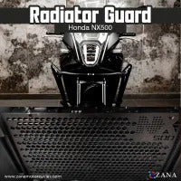 ZANA Radiator Guard for Honda NX500 (Honeycomb) Black - ZI-8477
