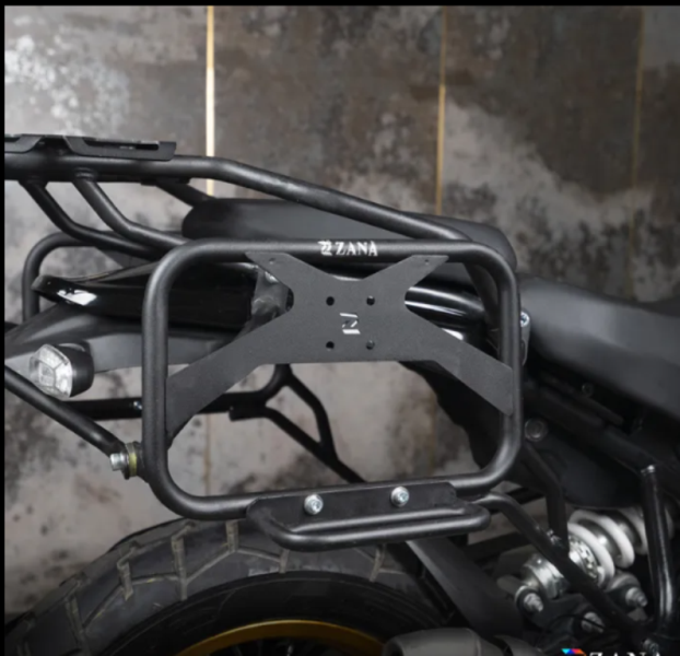 ZANA Saddle Stay V-2 with Exhaust Sheild with Jerry can Mount For Himalayan 411 /Scram 411- ZI-8133 V2