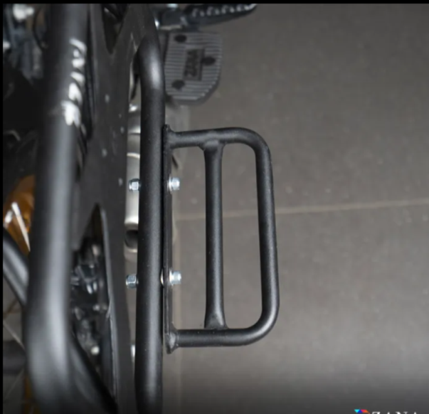 ZANA Saddle Stay V-2 with Exhaust Sheild with Jerry can Mount For Himalayan 411 /Scram 411- ZI-8133 V2