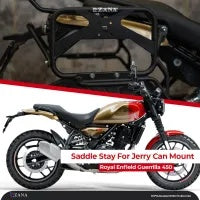 ZANA Saddle Stay with Jerry Can Mount for RE Guerrilla 450 (Black Texture) - ZI-8522
