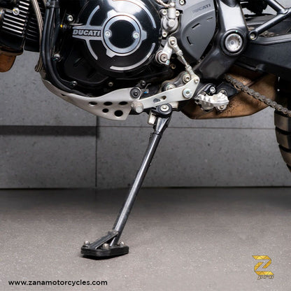 ZANA Side Stand Extender for Ducati Scrambler-Black Aluminum- ZP-026