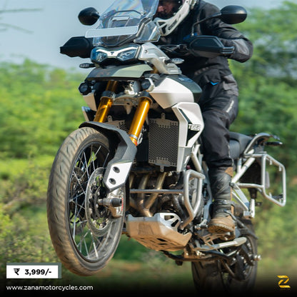 ZANA Silver Radiator Guard Honeycomb Set for Triumph Tiger 900 Rally Pro-(2 MM ALU)- ZP-087