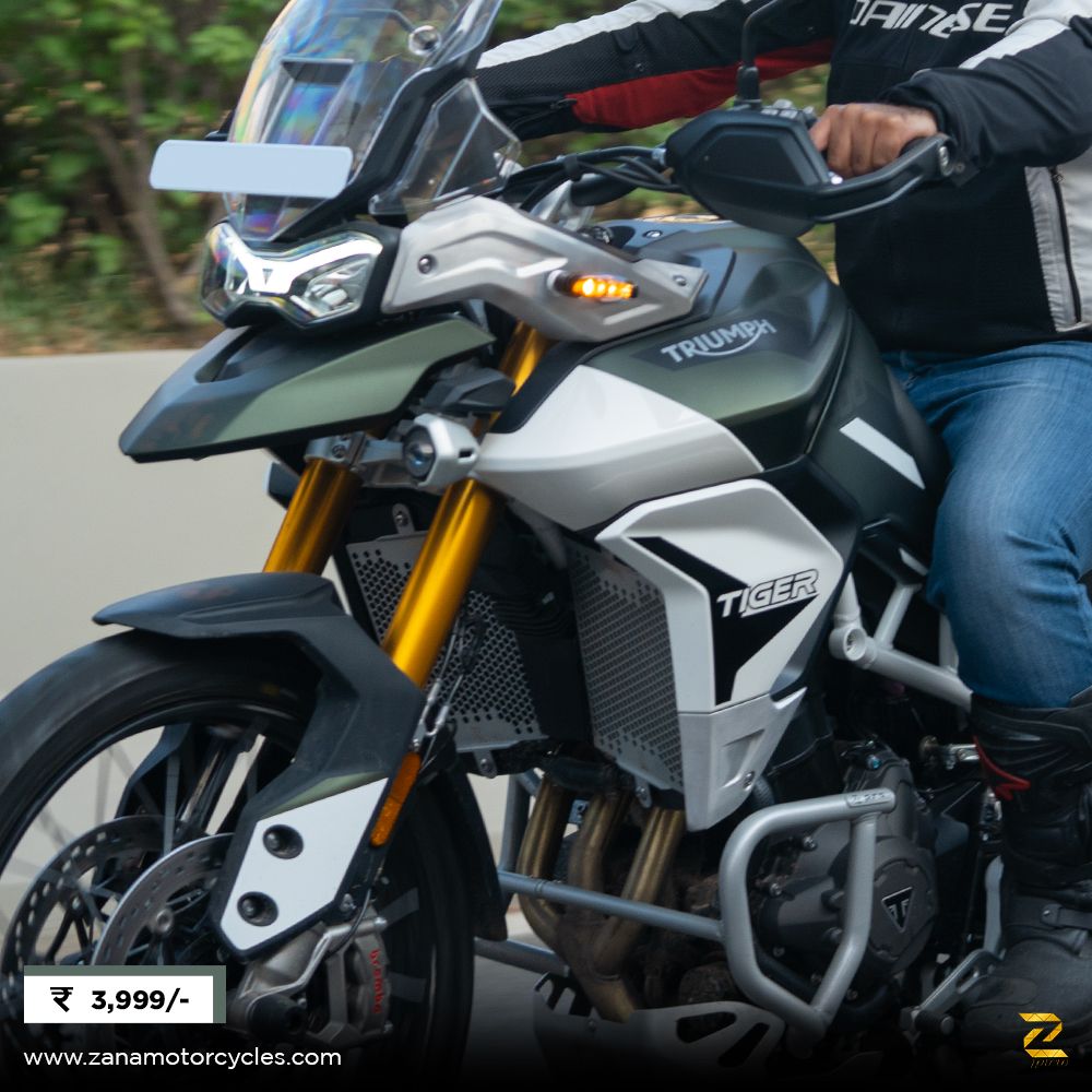 ZANA Silver Radiator Guard Honeycomb Set for Triumph Tiger 900 Rally Pro-(2 MM ALU)- ZP-087