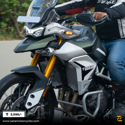 ZANA Silver Radiator Guard Honeycomb Set for Triumph Tiger 900 Rally Pro-(2 MM ALU)- ZP-087