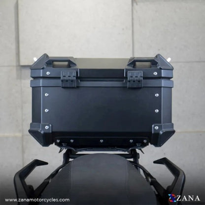 ZANA Top Box (35Ltr) L-flat Black With Back Rest Cushion For Harley Davidson X440 - ZI-TB-005