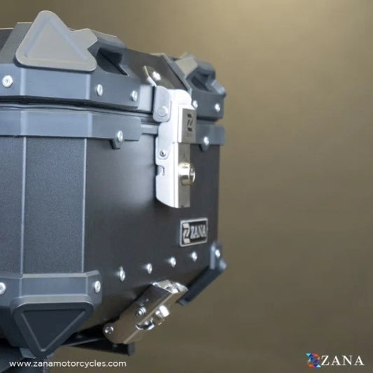 ZANA Top Box (35Ltr) L-flat Black With Back Rest Cushion For Harley Davidson X440 - ZI-TB-005