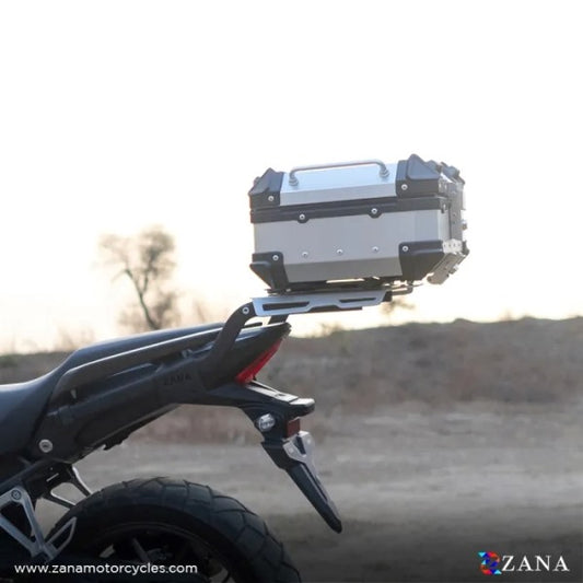ZANA Top Box Aluminium (22 Ltr) L-flat Silver For Harley Davidson X440 - ZI-TB-002