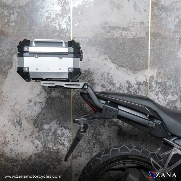 ZANA Top Box Aluminium (22 Ltr) L-flat Silver For Harley Davidson X440 - ZI-TB-002