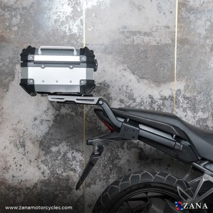 ZANA Top Box Aluminium (22 Ltr) L-flat Silver For Harley Davidson X440 - ZI-TB-002