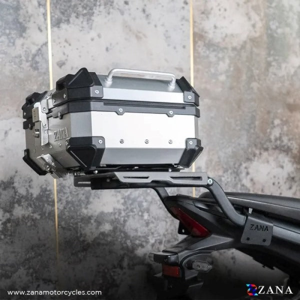 ZANA Top Box Aluminium (22 Ltr) L-flat Silver For Harley Davidson X440 - ZI-TB-002