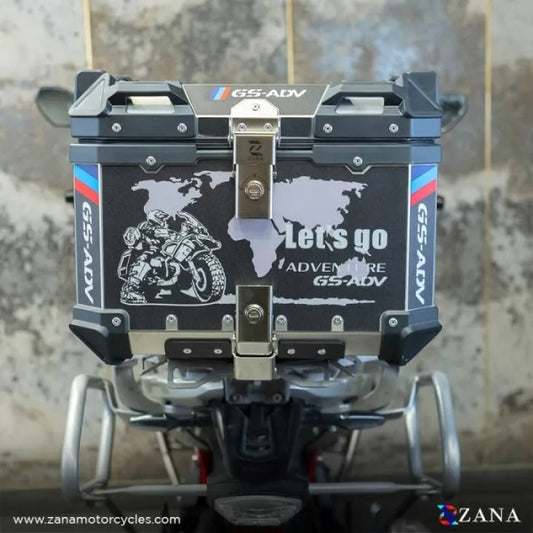 ZANA Top Box Aluminium (45 Ltr) L-flat Black For BMW 310 GS - ZI-TB-015