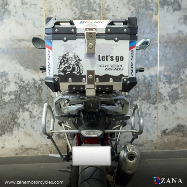 ZANA Top Box Aluminium (45 Ltr) L-flat Silver For BMW 310 GS - ZI-TB-016