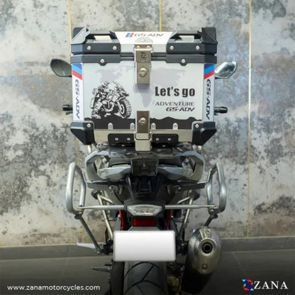 ZANA Top Box Aluminium (45 Ltr) L-flat Silver For BMW 310 GS - ZI-TB-016