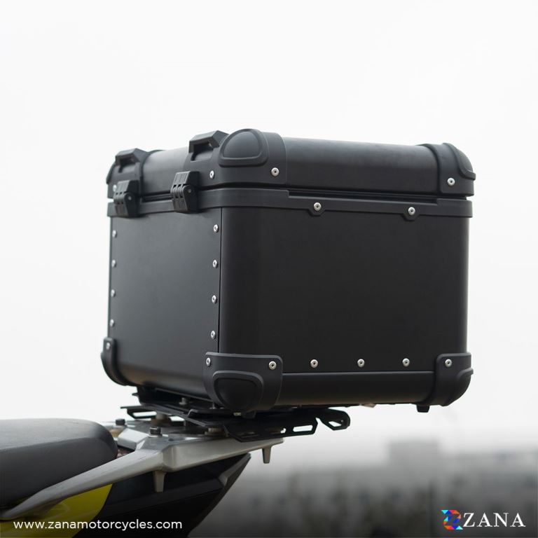 ZANA Top Box Aluminium Black 45 Litres R Flat - ZI-TB-008 - Riders Junction
