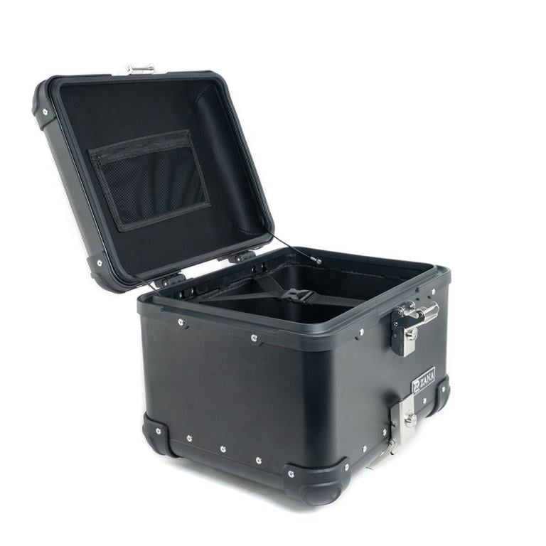 ZANA Top Box Aluminium Black 45 Litres R Flat - ZI-TB-008